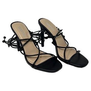 Boohoo Black Strappy Heels